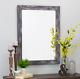 Accent Wall Mirror Bathroom Vanity Distressed Rustic Gray Wood Leaner Large 40H