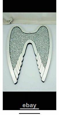Angel Wings Wall Hung Gatsby Crushed Diamond Mirrored Crystal Wings Bling Gift
