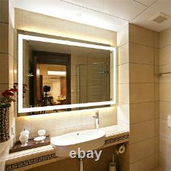 Anti-Fog Dimmable LED Bathroom Vanity Mirror Large Wall Makeup Mirror with Light