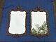 Antique French Country Hand Carved ROCOCO Framed Wall Mirror Pair Large Solid