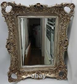 Antique French Style Champagne Gold Large Mirror Shabby Chic Elegance Ornate