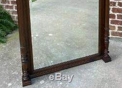 Antique French Wall Pier Mantel MIRROR Walnut LARGE 19th C Louis Phillipe