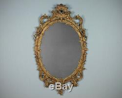 Antique Large Gilded Gesso Wall Mirror c. 1880