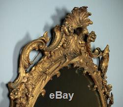 Antique Large Gilded Gesso Wall Mirror c. 1880