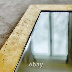 Antique Mirror Giltwood Gold Wood Framed Gold Leaf Cherry Large 32 x 22 Vtg