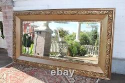 Antique Ornate Gold Beveled Mirror Large VGC