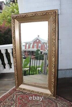 Antique Ornate Gold Beveled Mirror Large VGC