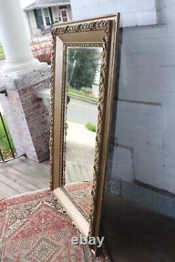 Antique Ornate Gold Beveled Mirror Large VGC