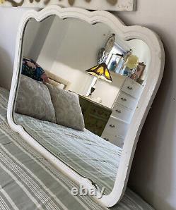 Antique Vintage French Provincial Style Large Dresser Wall Mirror