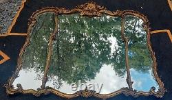 Antique Vintage Wood Wall Mirror Large & Heavy 45x49