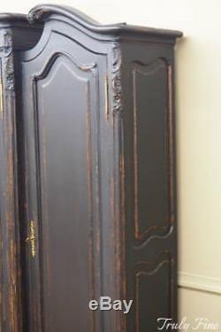 Antique french Large Scale Armoire Wardrobe Cheval Mirror Wall Unit Hand Carved