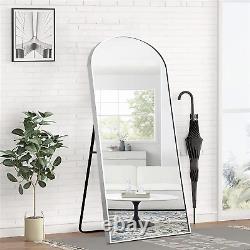 Arched Full Length Mirror, Large Arched Wall Mirror Floor Mirror with Stand, Ful