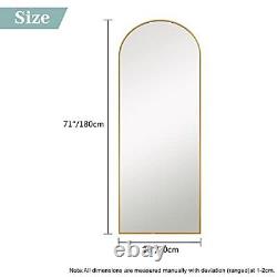 Arched Full Length Mirror Large Rectangle Wall Mirror Arched Gold-71x28