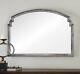 Arched Sofa Wall Mirror Antique Silver Gray 42L Arch Large Tuscan New