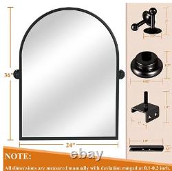 Arched Wall Mirror Bathroom Vanity Black Large Pivot Frame Tilt 36 Tilting New
