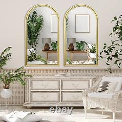 Arched Wall Mirror Full Length Mirrors Window Hanging Leaning against Large Floo