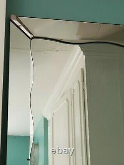 Art Deco MCM Hollywood Regency Venetian Style Beveled Wall Leaning Mirror LARGE