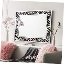 Art Decorative Wall Mirrors Large Grecian W 27.5 x H 39.4 Crystal White