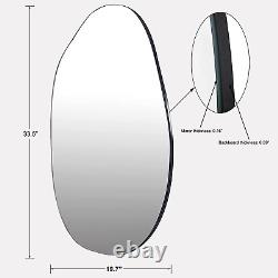 Asymmetrical Accent Wall Mounted Irregular Oval Mirror Decorative Living Room Be