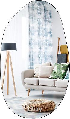 Asymmetrical Accent Wall Mounted Irregular Oval Mirror Decorative Living Room Be