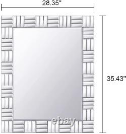 Autdot Rectangular Large Wall Mirror for Decor, 35''X28'' Modern Accent Mirror w