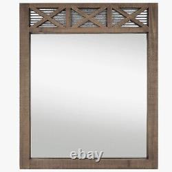 Autumn Alley Large Rustic Farmouse Mirror With Galvanized Accents, Vanity Mirror