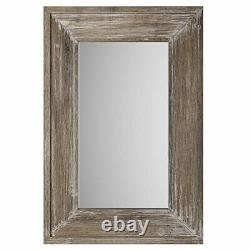 Barnyard Designs 24 x 36 Decorative Wood Frame Wall Mirror Large Distressed