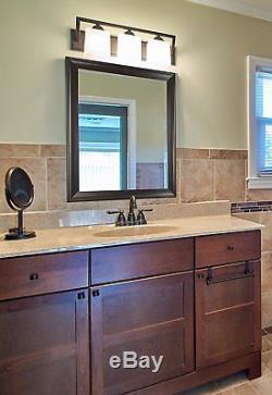 Bathroom Mirror For Wall Beveled Frame Black Decor Mount Hanging Vanity Large