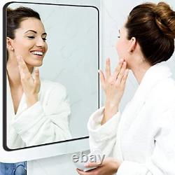 Bathroom Mirror Metal Mirror Large Wall Mounted Decor Mirror 40 x 30x40 Black