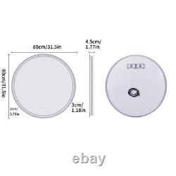 Bathroom Mirror Round Large Fogless LED Light Backlit HD Vanity Mirror Dimmable