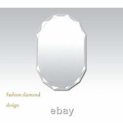 Bathroom Vanity Mirror Extra Large Oval Frameless Wall Decor Beveled Edge 30x36