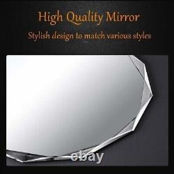 Bathroom Vanity Mirror Extra Large Oval Frameless Wall Decor Beveled Edge 30x36