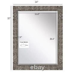 Bathroom Vanity Mirror Large Elegant Wall Hall Living Room Mosaic Pattern 32x24