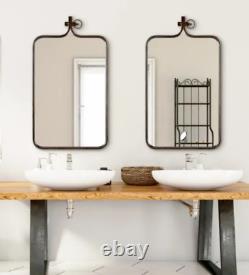 Bathroom Vanity Mirror Large Farm Old World Vintage Style Industrial Wall 20x35