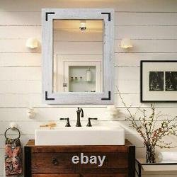 Bathroom Vanity Mirror Large Rustic Farmhouse Country Wood Vintage Style 32x24