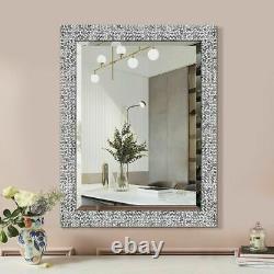 Bathroom Vanity Mirror Large Silver Wall Hall Living Bed Room Mosaic Pattern 32