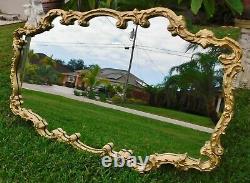 Beautiful Large Antique/Vintage 57 Ornate Gold Framed Hanging Wall Mirror