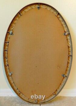Beautiful Large Vintage 31 Ornate Oval Gold Hanging Wall Mirror