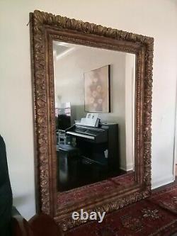 Beautiful Wall/ Floor Huge Large Mirror Framed Decorative Beveled 90x 65x6