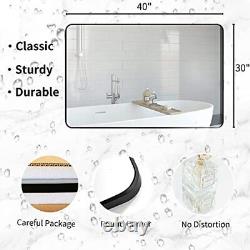 Black Framed 30x40 Large Wall Mirror For Bathroom 40x30 Bathroom Mirror Rectangu