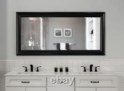 Black Full Length Floor Mirror Bathroom Vanity Wall Hang Leaner Large Beveled