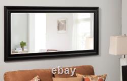 Black Full Length Floor Mirror Bathroom Vanity Wall Hang Leaner Large Beveled