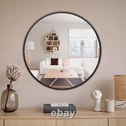 Black Round Mirror for Wall 30 Inch Round Bathroom Mirror Large Circle Mirror
