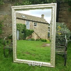 C18th Style 5' x 4' Silver Gilt Large Hall / Wall Mirror