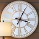 CREAM MIRROR IRON WALL CLOCK By SPLIT P/LARGE WALL CLOCK