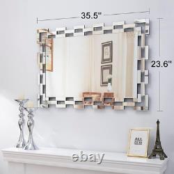 Chende Wall Mirror for Living Room Decor, 36''X24'' Large Decorative Mirror with