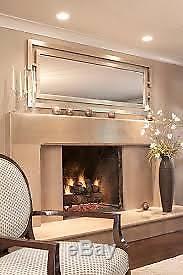 Contemporary Large Silver Gold Wall Floor Mirror XL 76 Dressing Horchow Chic