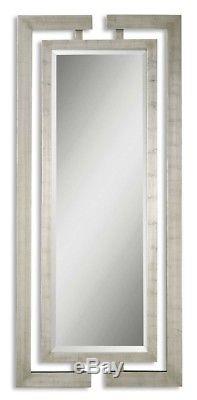 Contemporary Large Silver Gold Wall Floor Mirror XL 76 Dressing Horchow Chic