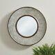 DISTRESSED RIBBED METAL MIRROR By SPLIT P/LARGE WALL MIRROR