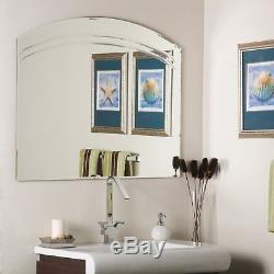 Decor Wonderland Angel Large Frameless Arched Wall Mirror 39.5W x 31.5H in